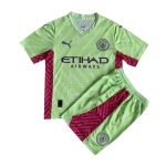 Camiseta Manchester City Portero Nino 2023-24 Verde Camiseta Manchester City Portero Nino 2023-24 Verde