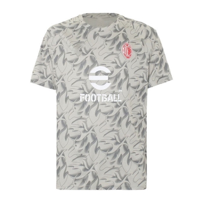 Camiseta Pre Partido del AC Milan 25-26 Gris