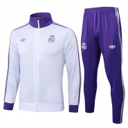 Chandal de Chaqueta del Real Madrid 24-25 Blanco Purpura Chandal de Chaqueta del Real Madrid 24-25 Blanco Purpura