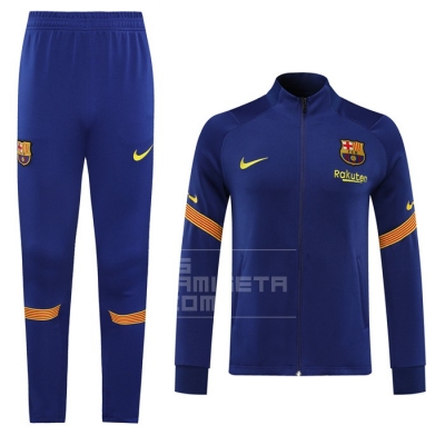 Chandal de Chaqueta del Barcelona Nino 20/21 Azul
