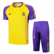 Chandal del Real Madrid Manga Corta 24-25 Amarillo - Pantalon Corto Chandal del Real Madrid Manga Corta 24-25 Amarillo - Pantalon Corto