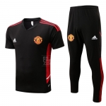 Chandal del Manchester United Manga Corta 22-23 Negro Chandal del Manchester United Manga Corta 22-23 Negro
