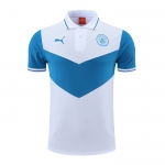 Camiseta Polo del Manchester City 2022-23 Azul y Blanco
