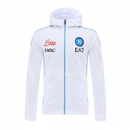 Chaqueta con Capucha del Napoli 22-23 Blanco Chaqueta con Capucha del Napoli 22-23 Blanco