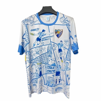 Camiseta Malaga Special 25-26 Tailandia Blanco Azul