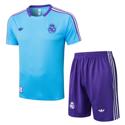 Chandal del Real Madrid Manga Corta 2025-26 Azul - Pantalon Corto