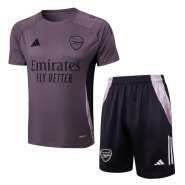 Chandal del Arsenal Manga Corta 24-25 Gris Purpura - Pantalon Corto Chandal del Arsenal Manga Corta 24-25 Gris Purpura - Pantalon Corto