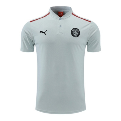 Camiseta Polo del Manchester City 22-23 Gris