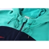 Chandal con Capucha del Barcelona 22-23 Verde y Azul