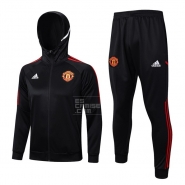 Chandal con Capucha del Manchester United 2022-23 Negro