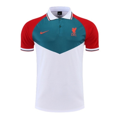 Camiseta Polo del Liverpool 22-23 Verde Blanco Rojo