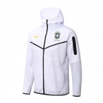Chaqueta con Capucha del Brasil 22-23 Blanco Chaqueta con Capucha del Brasil 22-23 Blanco