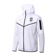 Chaqueta con Capucha del Brasil 22-23 Blanco Chaqueta con Capucha del Brasil 22-23 Blanco