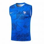 Camiseta de Entrenamiento Francia Sin Mangas 25-26 Azul