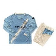 Manga Larga 1a Equipacion Camiseta Manchester City Nino 25-26 Manga Larga 1a Equipacion Camiseta Manchester City Nino 25-26