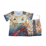 Camiseta Real Madrid Dragon Nino 25-26 Naranja Camiseta Real Madrid Dragon Nino 25-26 Naranja