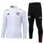 Chandal de Chaqueta del Ajax Nino 25-26 Blanco Chandal de Chaqueta del Ajax Nino 25-26 Blanco