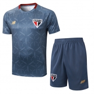 Chandal del Sao Paulo Manga Corta 25-26 Azul Gris - Pantalon Corto Chandal del Sao Paulo Manga Corta 25-26 Azul Gris - Pantalon Corto