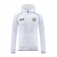 Chaqueta con Capucha del Napoli 23-24 Blanco Chaqueta con Capucha del Napoli 23-24 Blanco