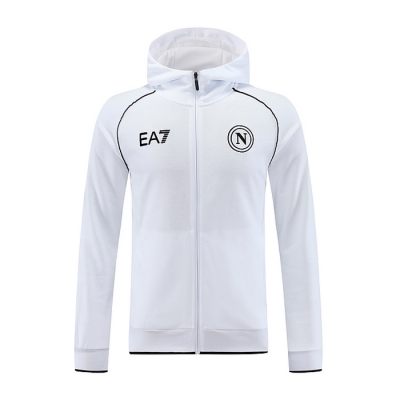 Chaqueta con Capucha del Napoli 23-24 Blanco