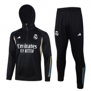 Chandal de Sudadera del Real Madrid 23-24 Negro y Blanco Chandal de Sudadera del Real Madrid 23-24 Negro y Blanco