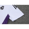 Chandal del Real Madrid Manga Corta 2022-23 Blanco y Purpura - Pantalon Corto