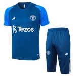 Chandal del Manchester United Manga Corta 23-24 Azul - Pantalon Corto Chandal del Manchester United Manga Corta 23-24 Azul - Pantalon Corto