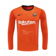 Manga Larga Camiseta Barcelona Portero 20-21 Naranja