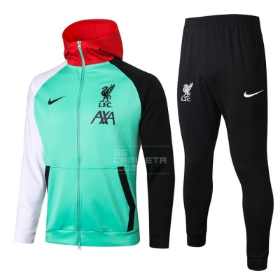 Chandal con Capucha del Liverpool 20-21 Verde
