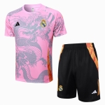 Chandal del Real Madrid Dragon Manga Corta 24-25 Rosa - Pantalon Corto Chandal del Real Madrid Dragon Manga Corta 24-25 Rosa - Pantalon Corto
