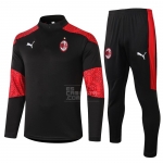 Chandal de Sudadera del AC Milan 20-21 Negro Chandal de Sudadera del AC Milan 20-21 Negro