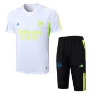Chandal del Arsenal Manga Corta 2023-24 Blanco - Pantalon Corto
