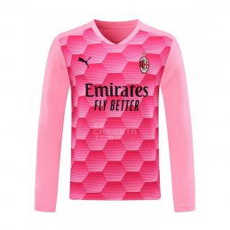 Manga Larga Camiseta AC Milan Portero 20-21 Rosa
