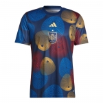 Camiseta Pre Partido del Espana 2022 Azul Camiseta Pre Partido del Espana 2022 Azul