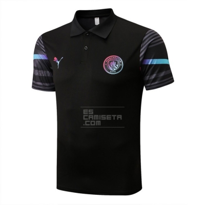 Camiseta Polo del Manchester City 22-23 Negro