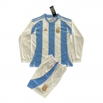 Camiseta Argentina 1ª Manga Larga Nino 2024 Camiseta Argentina 1ª Manga Larga Nino 2024