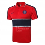 Camiseta Polo del Paris Saint-Germain 20/21 Rojo y Azul