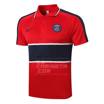 Camiseta Polo del Paris Saint-Germain 20/21 Rojo y Azul