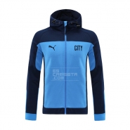 Chaqueta con Capucha del Manchester City 20-21 Azul Chaqueta con Capucha del Manchester City 20-21 Azul