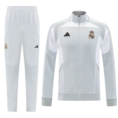 Chandal de Chaqueta del Real Madrid 25-26 Nino Gris Blanco