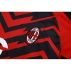 Chandal del AC Milan Manga Corta 23-24 Rojo y Negro