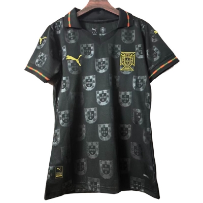 Camiseta Portugal Special Mujer 2025 Negro