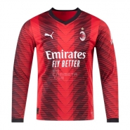 Manga Larga 1ª Equipacion Camiseta AC Milan 23-24 Manga Larga 1ª Equipacion Camiseta AC Milan 23-24
