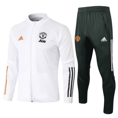 Chandal de Chaqueta del Manchester United Nino 20-21 Blanco