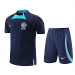 Chandal del Inter Milan Manga Corta 2022-2023 Azul - Pantalon Corto Chandal del Inter Milan Manga Corta 2022-2023 Azul - Pantalon Corto