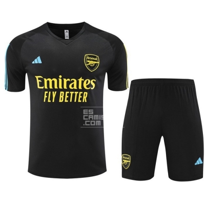Chandal del Arsenal Manga Corta 23-24 Negro - Pantalon Corto