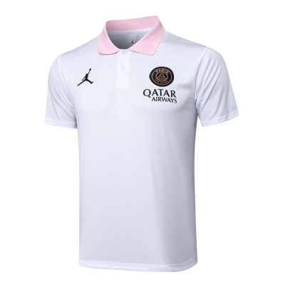 Camiseta Polo del Paris Saint-Germain Jordan 24-25 Blanco