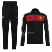 Chandal de Chaqueta del Manchester United Retro 20/21 Negro Chandal de Chaqueta del Manchester United Retro 20/21 Negro