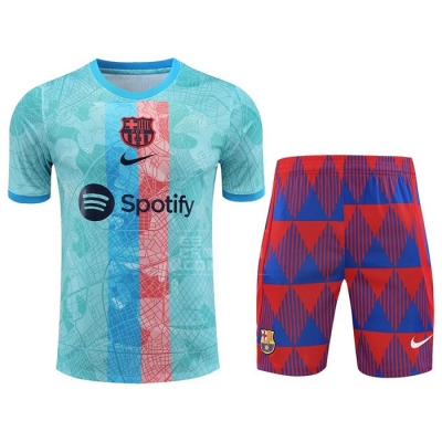 Chandal del Barcelona Manga Corta 2023-24 Azul - Pantalon Corto