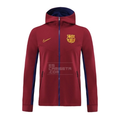 Chaqueta con Capucha del Barcelona 20-21 Rojo